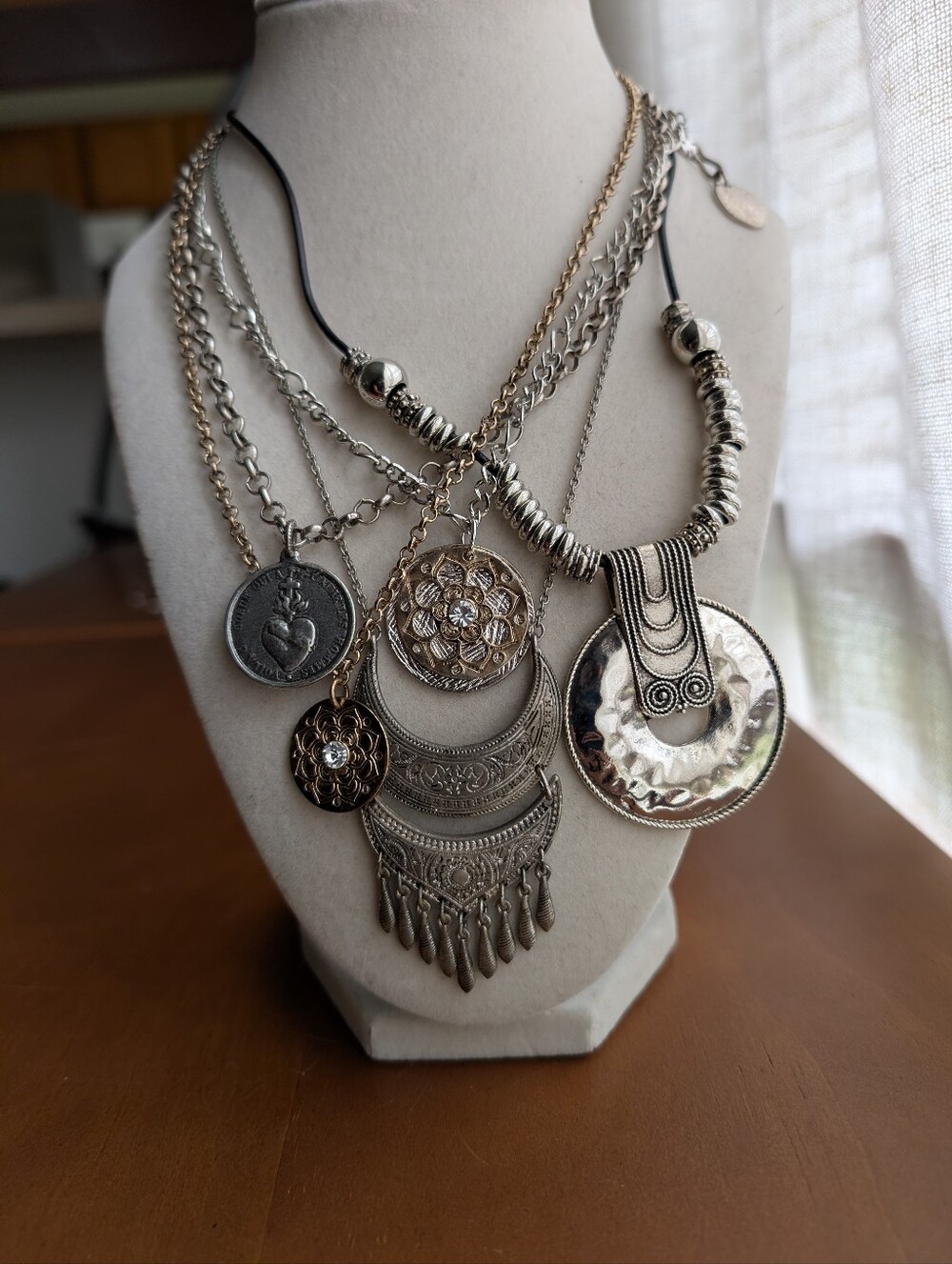 Mystical Boho Necklace Bundle | 5 Vintage & Modern Jewelry Statement Necklaces